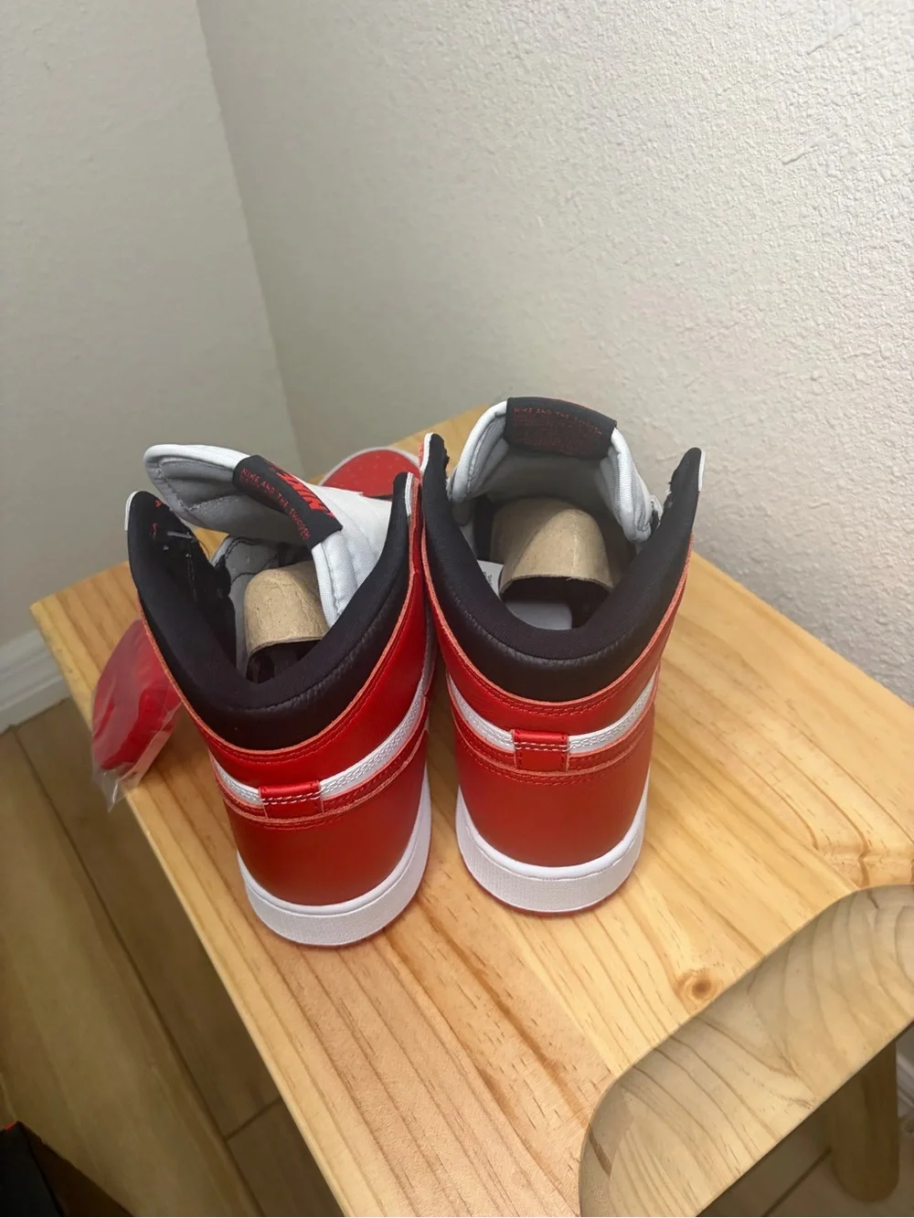 Nike White & Red High-Top Sneakers - Picture 8 of 13